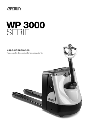 Transpallet elettr. a timone guida terra Crown WP 3015