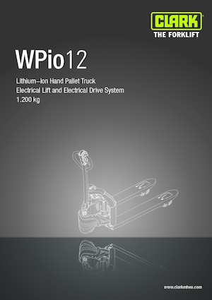 Transpallet elettr. a timone guida terra Clark Wpio 12