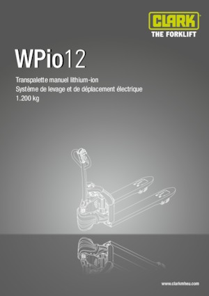 Transpallet elettr. a timone guida terra Clark Wpio 12