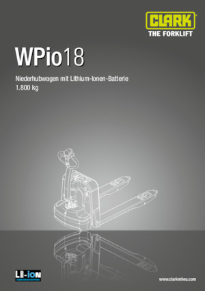 Transpallet elettr. a timone guida terra Clark Wpio 18