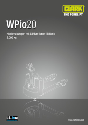 Transpallet elettr. a timone guida terra Clark Wpio 20