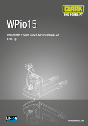 Transpallet elettr. a timone guida terra Clark Wpio15