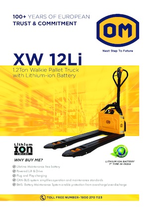 Transpallet elettr. a timone guida terra OM XW 12 Li