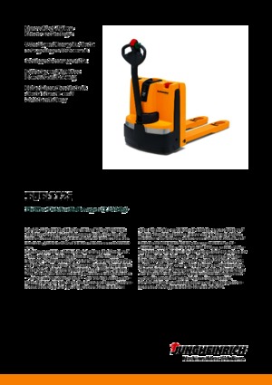 Transpallet elettr. a timone guida terra Jungheinrich EJE 112i
