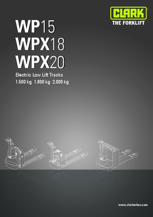 Transpallet elettr. a timone guida terra Clark WP 15