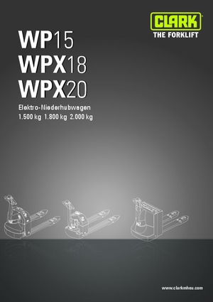 Transpallet elettr. a timone guida terra Clark WP 15