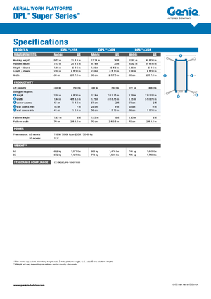 Piattaforme aeree verticali Genie DPL 30 S