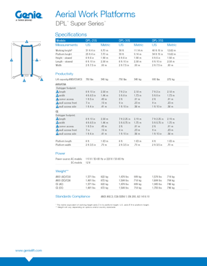 Piattaforme aeree verticali Genie DPL 25 S