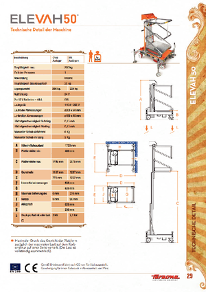Piattaforme aeree verticali Faraone Elevah 50