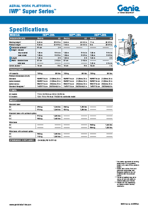 Piattaforme aeree verticali Genie IWP 25 S