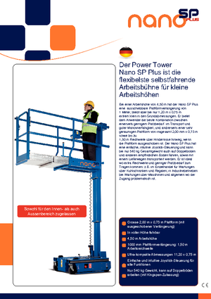 Piattaforme aeree verticali Power Towers Nano Sp Plus