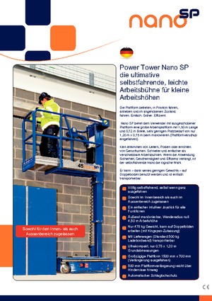 Piattaforme aeree verticali Power Towers Nano Sp