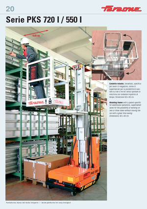 Piattaforme aeree verticali Faraone PKS 550 I