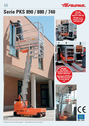 Piattaforme aeree verticali Faraone PKS 740