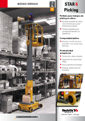Piattaforme aeree verticali Haulotte Star 6 Picking