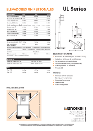 Piattaforme aeree verticali Snorkel UL32AC