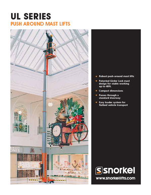 Piattaforme aeree verticali Snorkel UL32AC