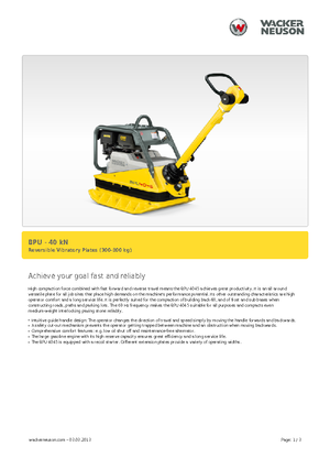 Piastre vibranti reversibili Wacker Neuson BPU 4045 A