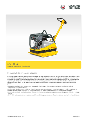 Piastre vibranti reversibili Wacker Neuson BPU5545A 