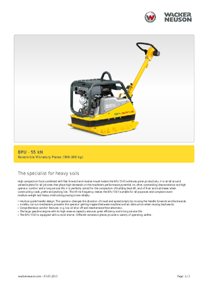 Piastre vibranti reversibili Wacker Neuson BPU5545A 