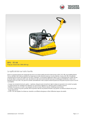 Piastre vibranti reversibili Wacker Neuson BPU5545A 