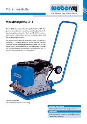 Piastre vibranti reversibili weber mt CF 1 Hd