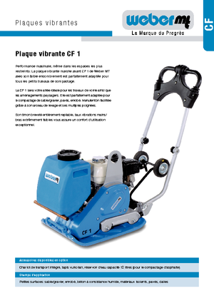 Piastre vibranti reversibili weber mt CF 1 Hd