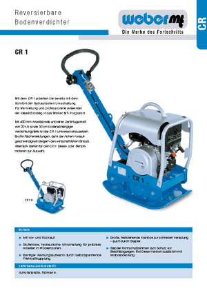 Piastre vibranti reversibili weber mt CR 1 R