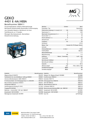 Generatori a benzina Geko ® 4401 E-AA/HEBA