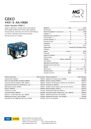 Generatori a benzina Geko ® 4401 E-AA/HEBA