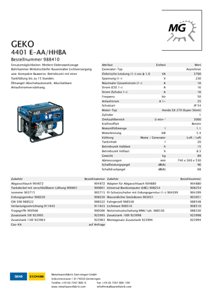 Generatori a benzina Geko ® 4401 E-AA/HHBA