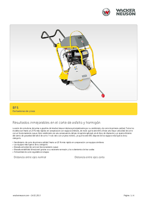 Seghe da pavimento Wacker BFS 1350 ALS