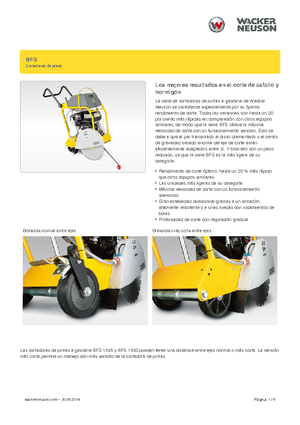 Seghe da pavimento Wacker Neuson BFS 1345 Az