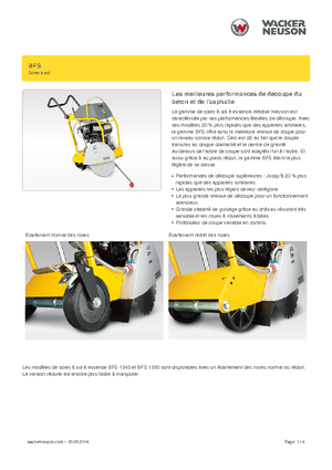 Seghe da pavimento Wacker Neuson BFS 1350 Az