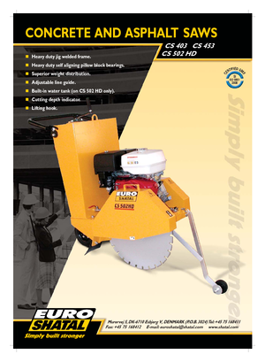 Seghe da pavimento Shatal CS 453