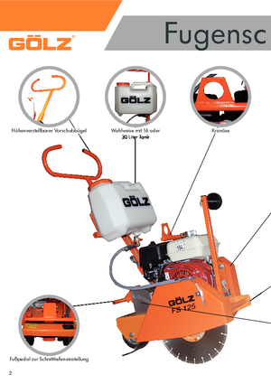 Seghe da pavimento Gölz FS 125