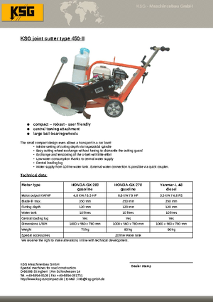 Seghe da pavimento KSG-Maschinenbau KSG 450