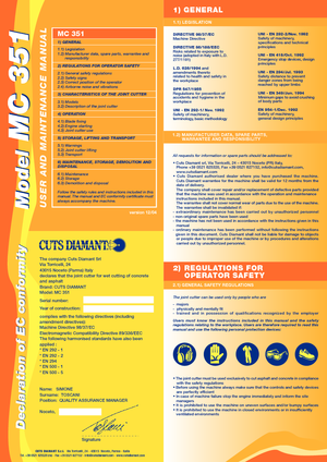 Seghe da pavimento Cuts Diamant MC 351 HD