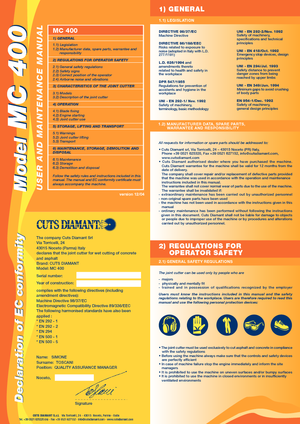 Seghe da pavimento Cuts Diamant MC 400 HD