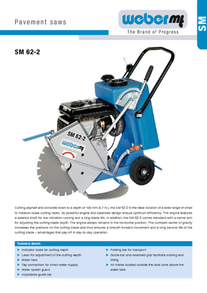 Seghe da pavimento weber mt SM 62-2