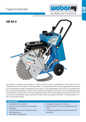 Seghe da pavimento weber mt SM 62-2