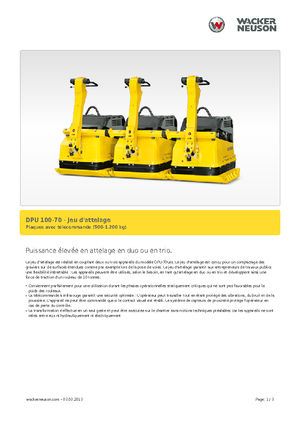 Piastre vibranti monodirezionali Wacker Neuson Koppelsatz für 3 x DPU 100-70