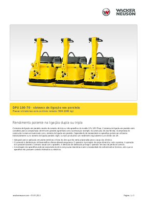 Piastre vibranti monodirezionali Wacker Neuson Koppelsatz für 2 x DPU 100-70