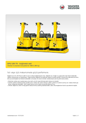 Piastre vibranti monodirezionali Wacker Neuson Koppelsatz für 2 x DPU 100-70