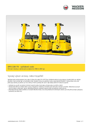 Piastre vibranti monodirezionali Wacker Neuson Koppelsatz für 2 x DPU 100-70