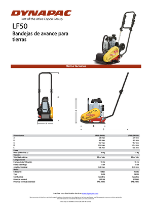 Piastre vibranti monodirezionali Dynapac LF 50 (EH09)