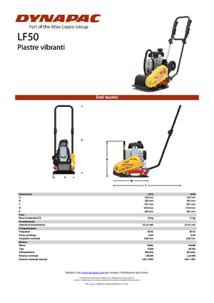 Piastre vibranti monodirezionali Dynapac LF 50 (EH09)
