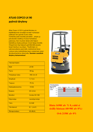 Piastre vibranti monodirezionali Atlas Copco LX 90