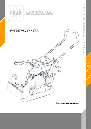 Piastre vibranti monodirezionali Enar PEN 13 C