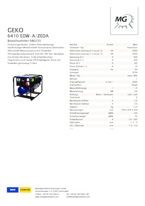 Generatori a benzina Geko ® 6410 EDW-A/ZEDA